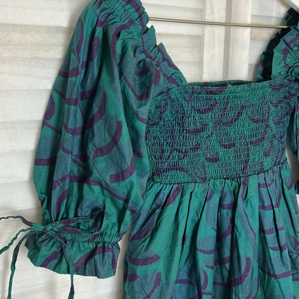 NWT Anthropologie Porridge Jina Smocked Babydoll Top. Size XXS - Picture 5 of 11